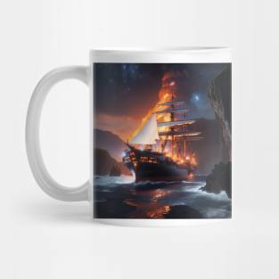 Vintage Ship Vulcan Magma Mug